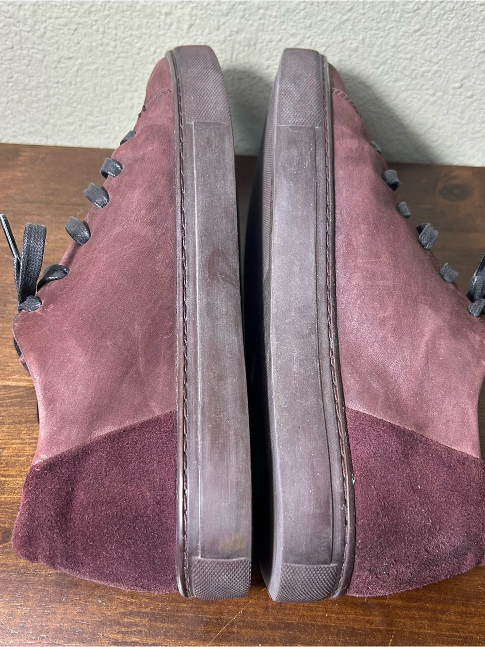 Crime‎ London Sneakers Men's Size 40 US 7 Suede Low-Top Sneaker - Burgundy - Picture 4 of 9